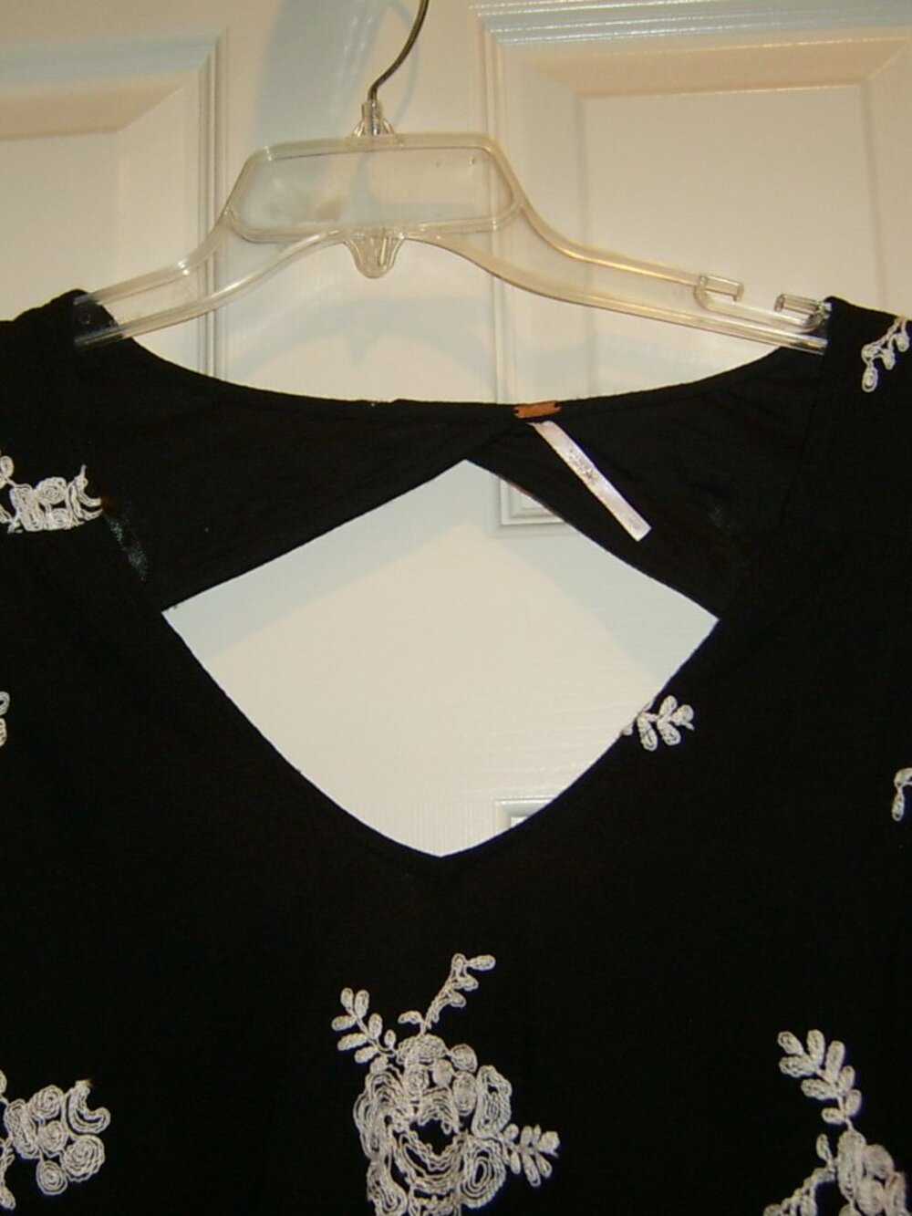 Free People Emma Dress (Mini) Black White, Size L, VGUC - Picture 3 of 4